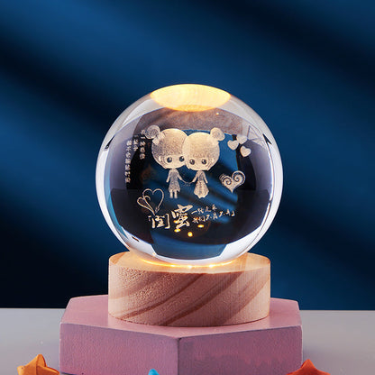 Lumio Orb 3D kristallen nachtlamp