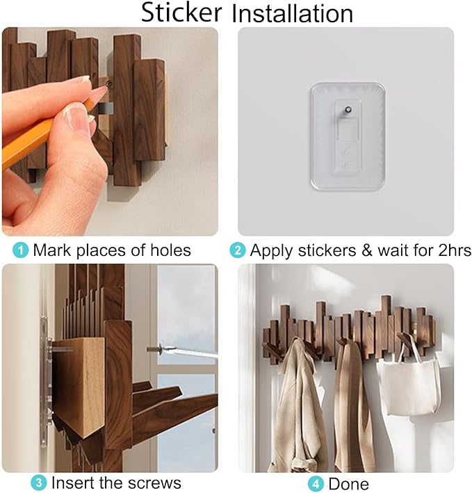 SonataRack™ houten wandkapstok