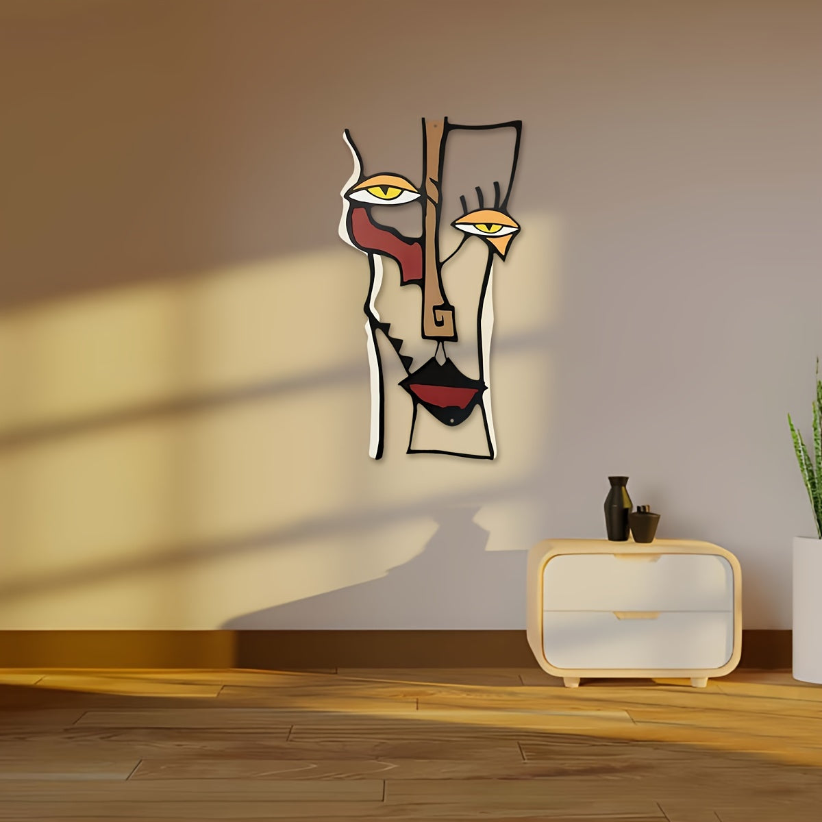 BohoFace metalen wanddecoratie
