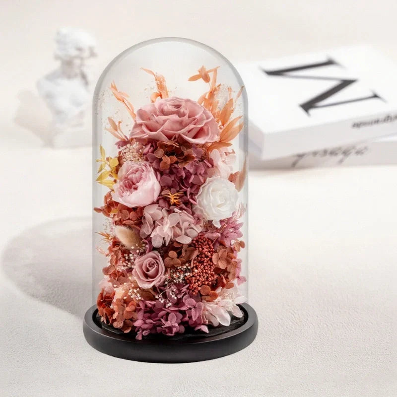 Lumio Floro nachtlamp met gedroogde bloemen onder glas