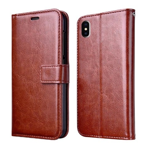 iPhone Xs Max Leren Portemonnee Hoesje