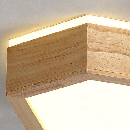 Lumio Japandi houten LED plafondlamp