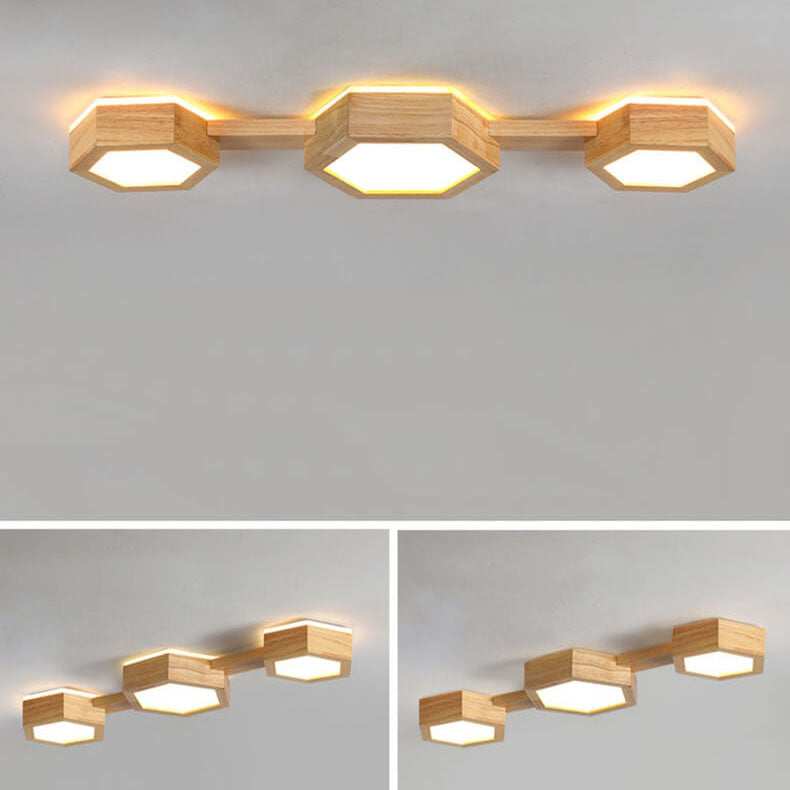 Lumio Japandi houten LED plafondlamp