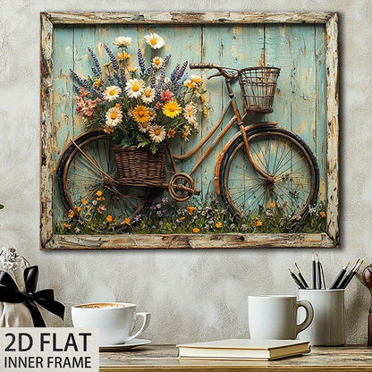 BloomRide vintage canvas schilderij