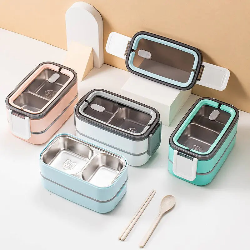 MealMate 2-laagse RVS bento lunchbox