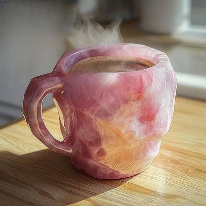 AuraStone handgemaakte koffiekop van mineraalsteen