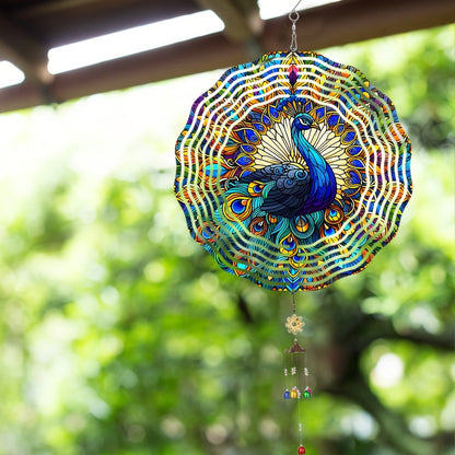 Pauw 3D metalen windspinner