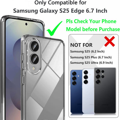 Galaxy S25 Edge 360° Ultra Clear hybrid hoesje