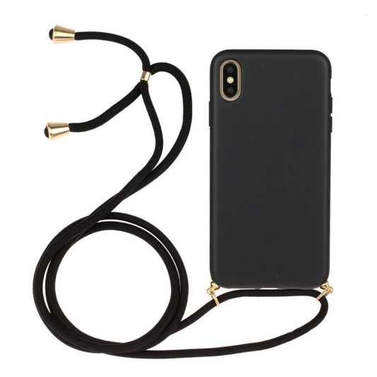 iPhone Xs Max Crossbody TPU Hoesje Zwart