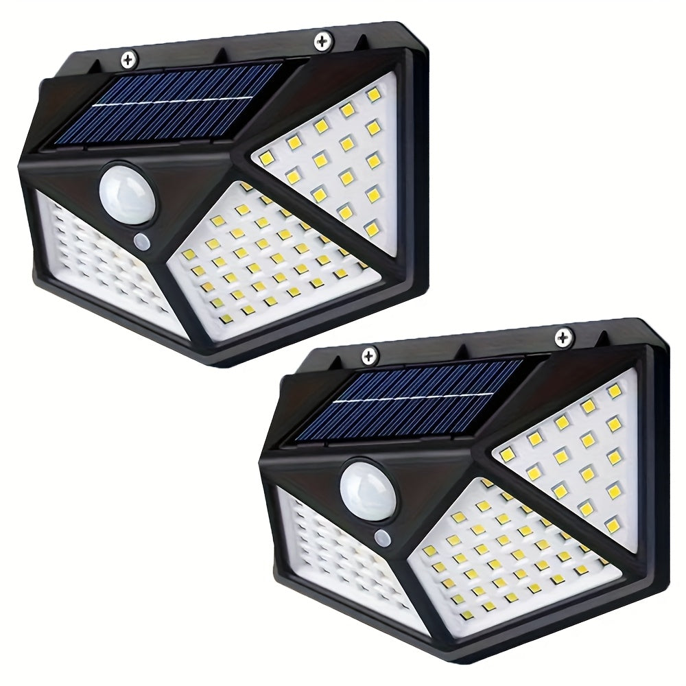 100LED zonnewandlamp met bewegingssensor