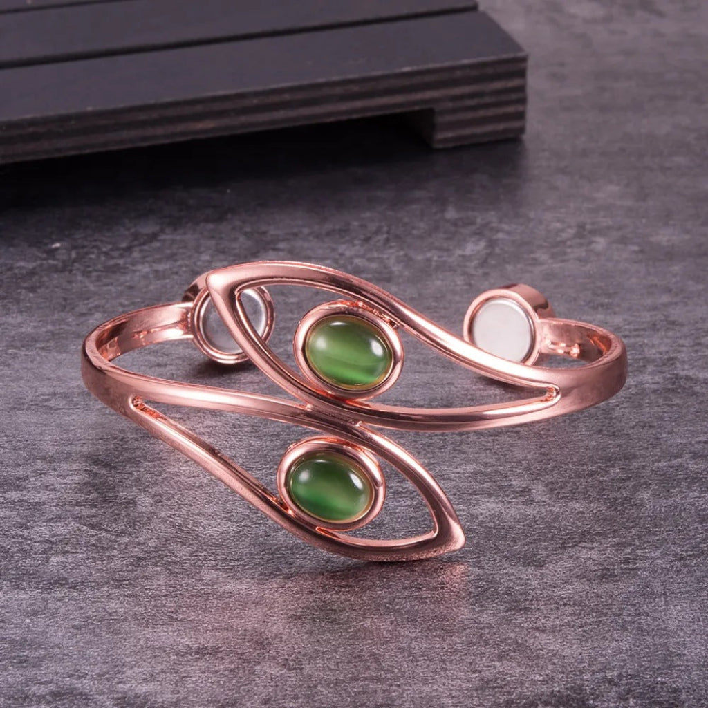 Groene Opaal magnetische damesarmband