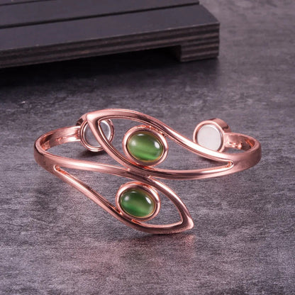 Groene Opaal magnetische damesarmband