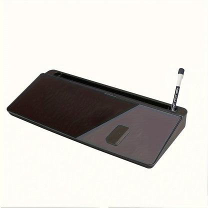 Glazen desktop whiteboard met organizer
