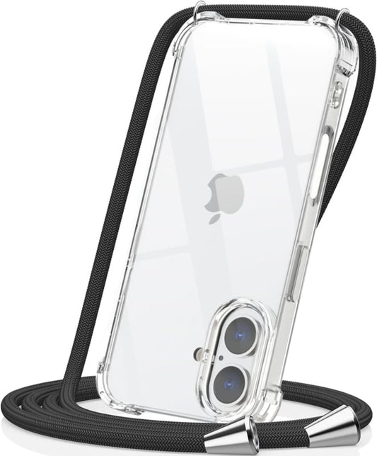 iPhone 16 transparant crossbody koordhoesje