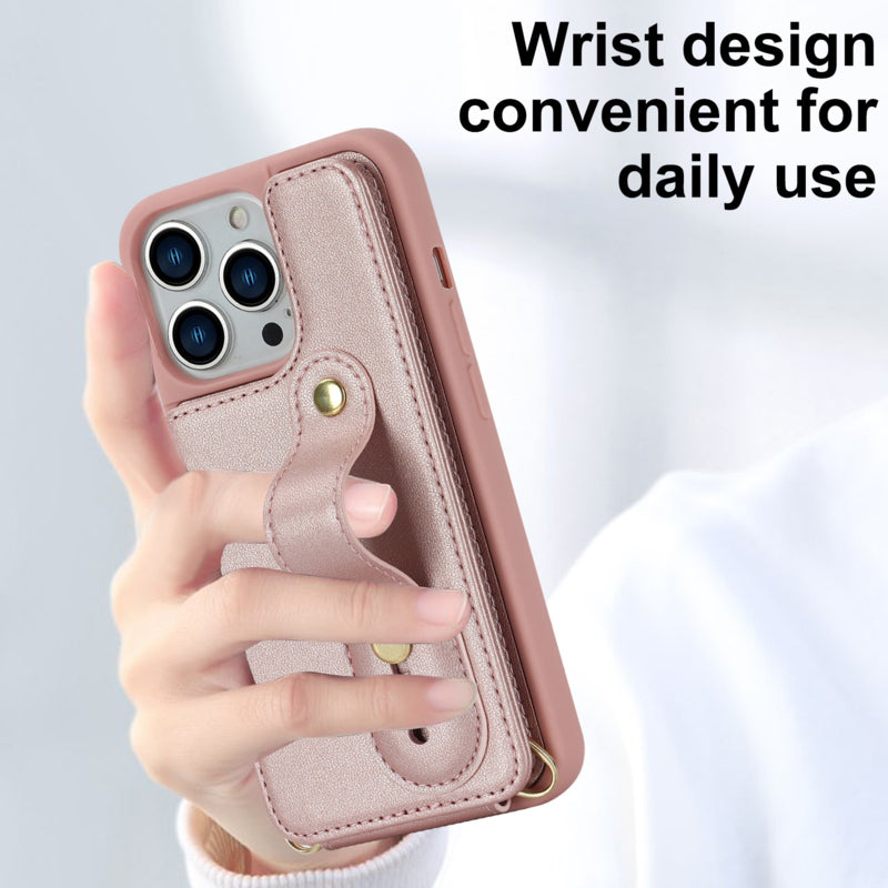 iPhone 16 Pro hoesje met pasjeshouder en draagkoord