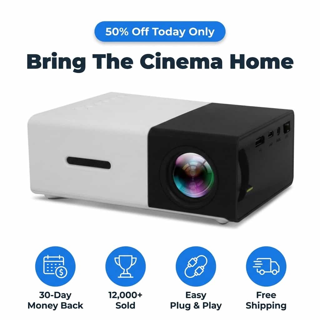 Castivaro draagbare mini projector
