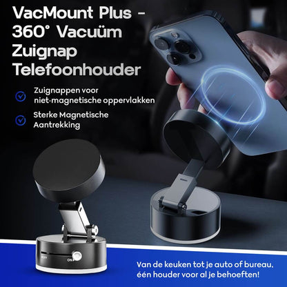 VacMount Plus 360° vacuüm zuignap telefoonhouder