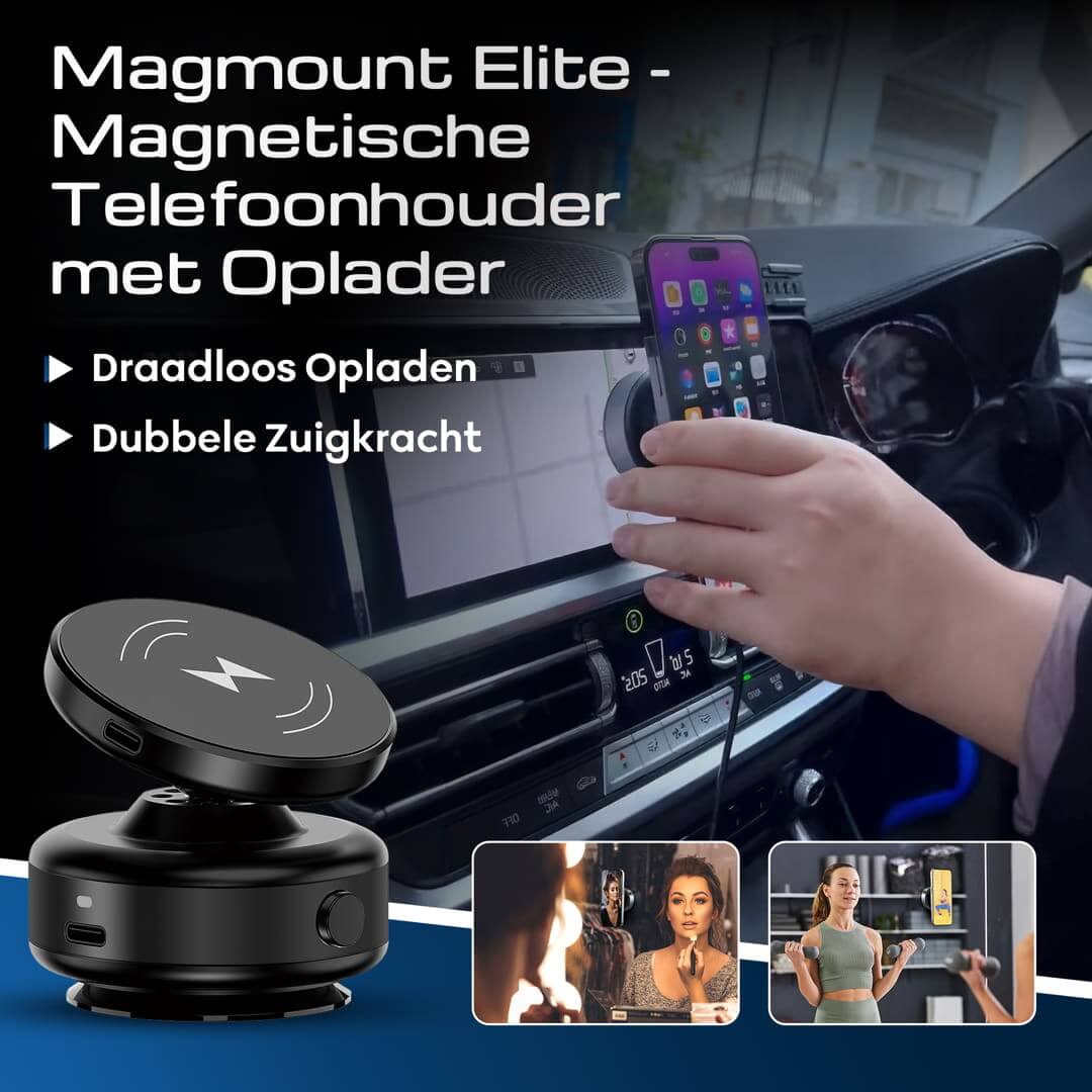 Magmount Elite magnetische telefoonhouder met oplader
