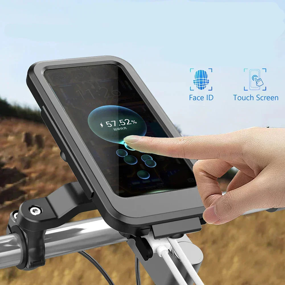 RideCharge waterdichte fiets telefoonhouder met draadloos opladen