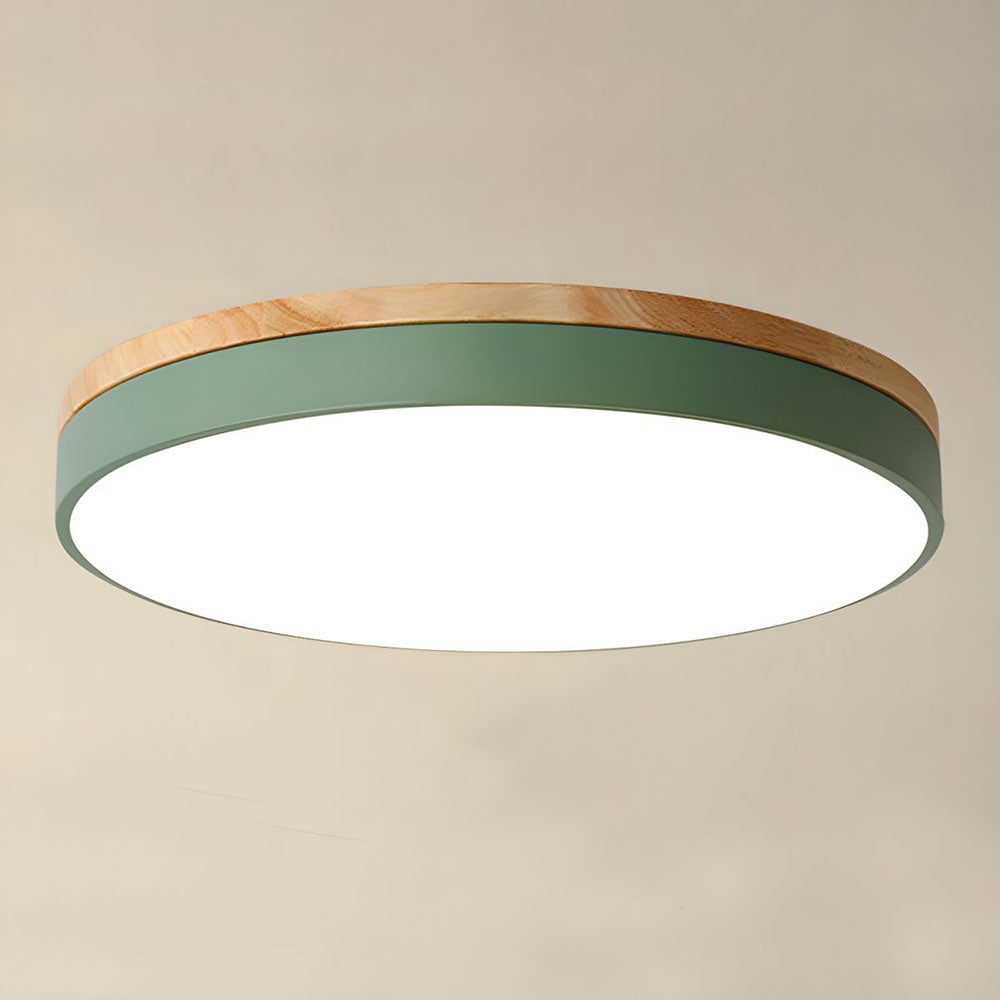 Lumio houten ronde LED plafondlamp