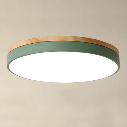 Lumio houten ronde LED plafondlamp