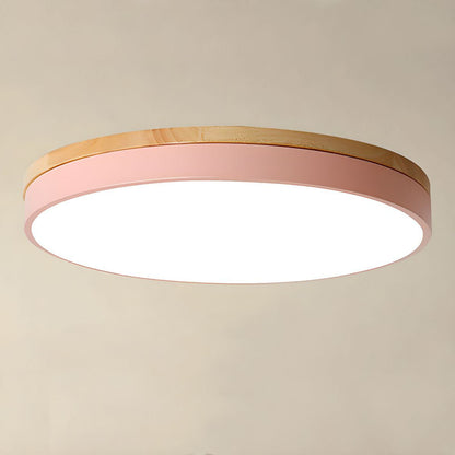 Lumio houten ronde LED plafondlamp