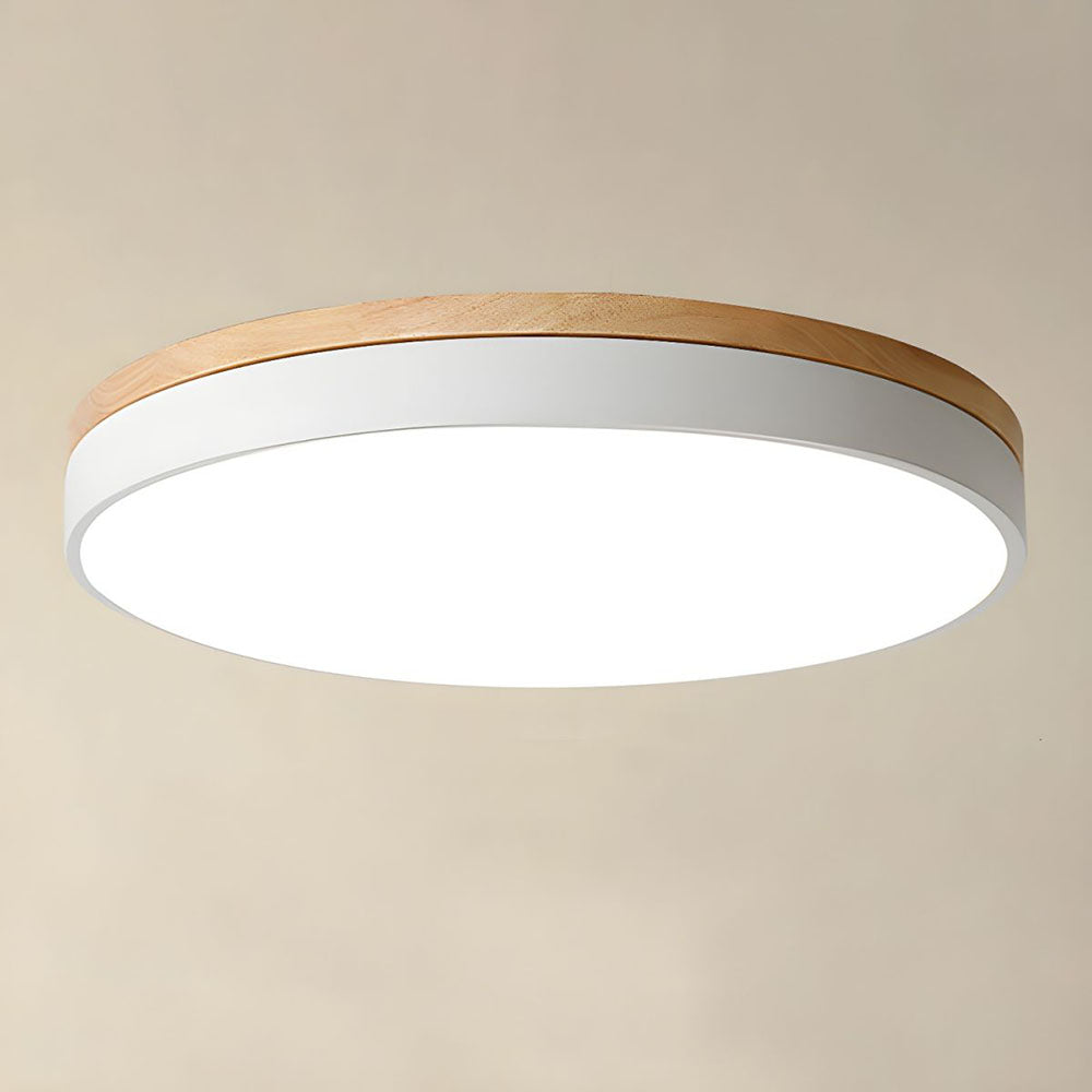 Lumio houten ronde LED plafondlamp