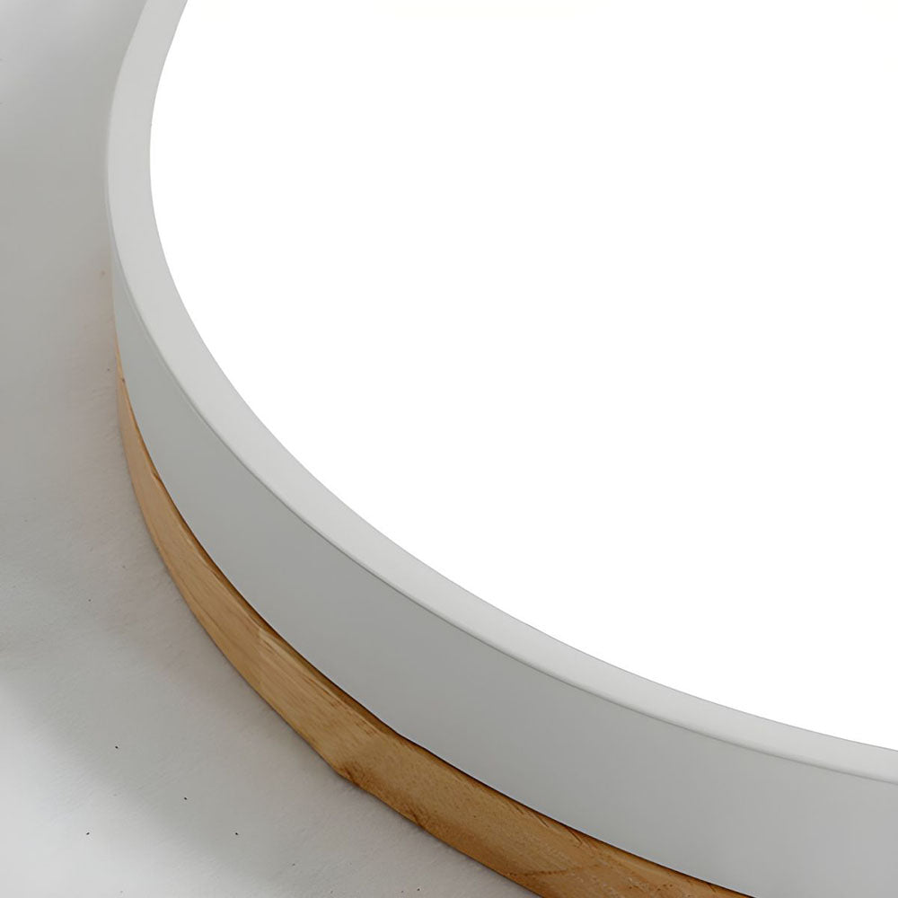 Lumio houten ronde LED plafondlamp
