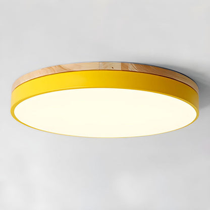 Lumio houten ronde LED plafondlamp