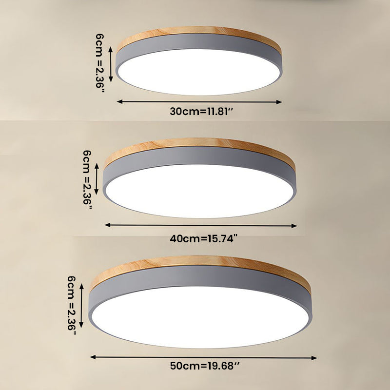 Lumio houten ronde LED plafondlamp