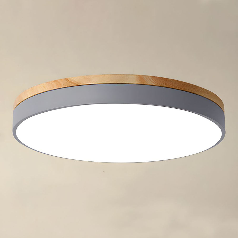 Lumio houten ronde LED plafondlamp