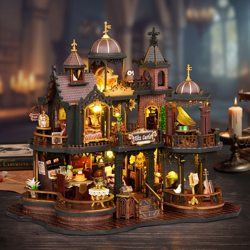 Eltz Castle 3D houten miniatuurmodel
