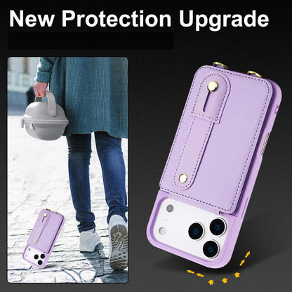 iPhone 17 Pro hoesje met pasjeshouder en draagkoord