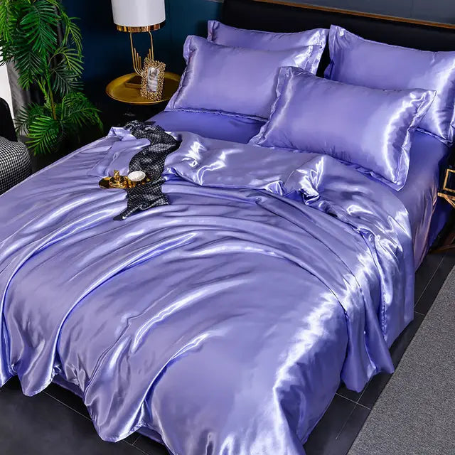 SilkSerenity luxe satijnen dekbedovertrek