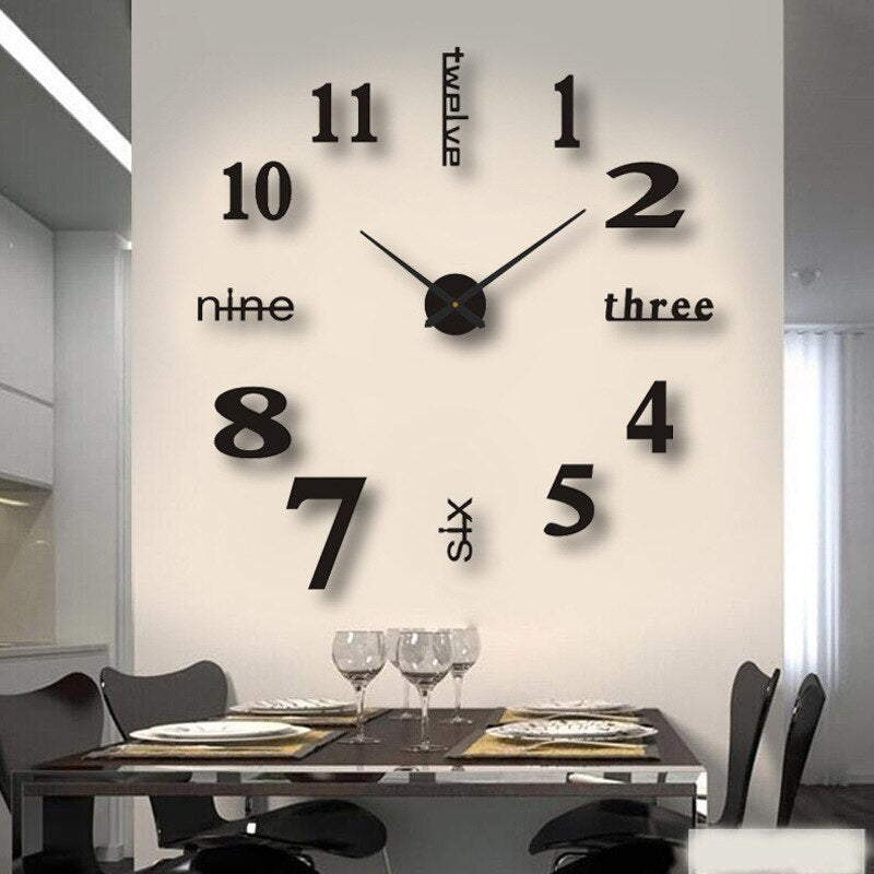 DIY frameloze moderne wandklok