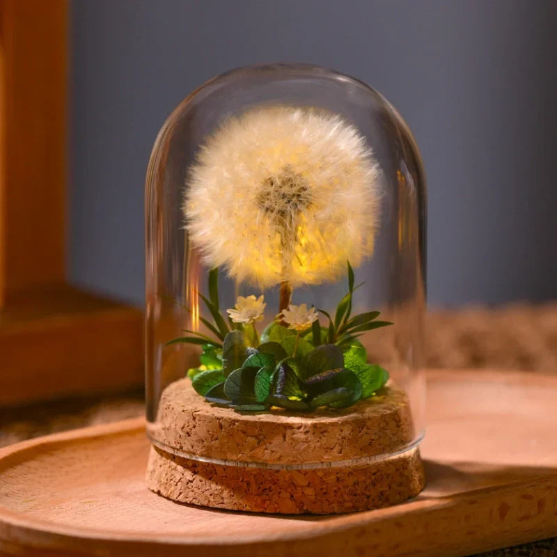 Lumio Floro nachtlamp met gedroogde bloemen onder glas