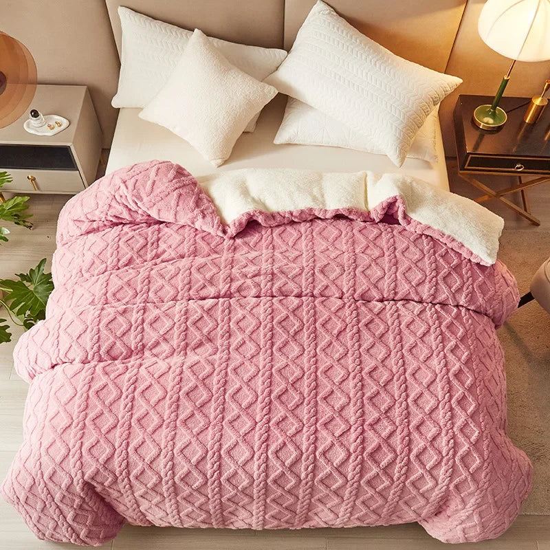 VelvetWarm dubbelzijdig kasjmier-look dekbedovertrek