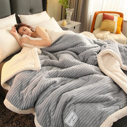 Luxe winter fleece deken