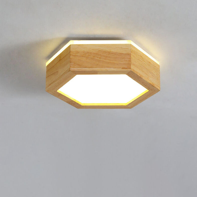 Lumio Japandi houten LED plafondlamp