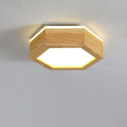 Lumio Japandi houten LED plafondlamp