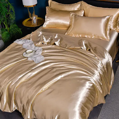 SilkSerenity luxe satijnen dekbedovertrek