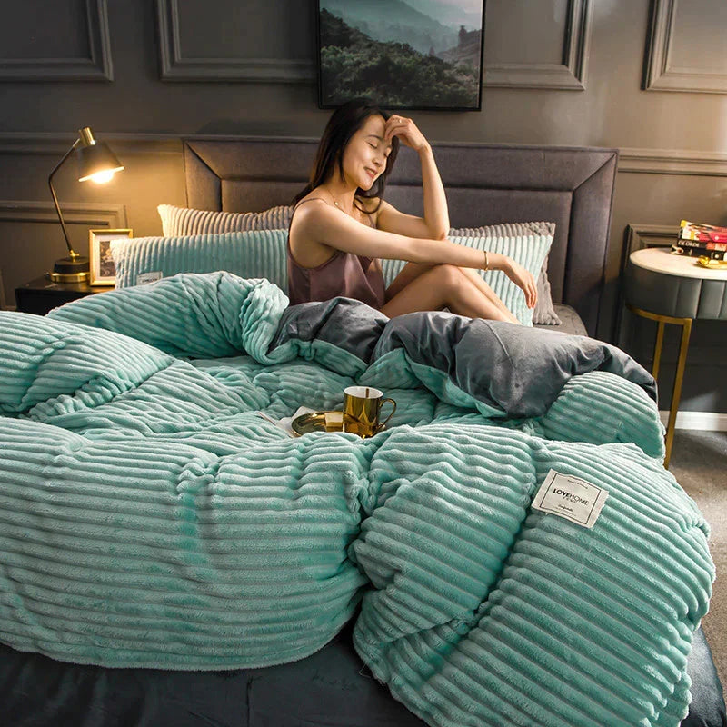DreamWeave fluwelen fleece dekbedovertrek
