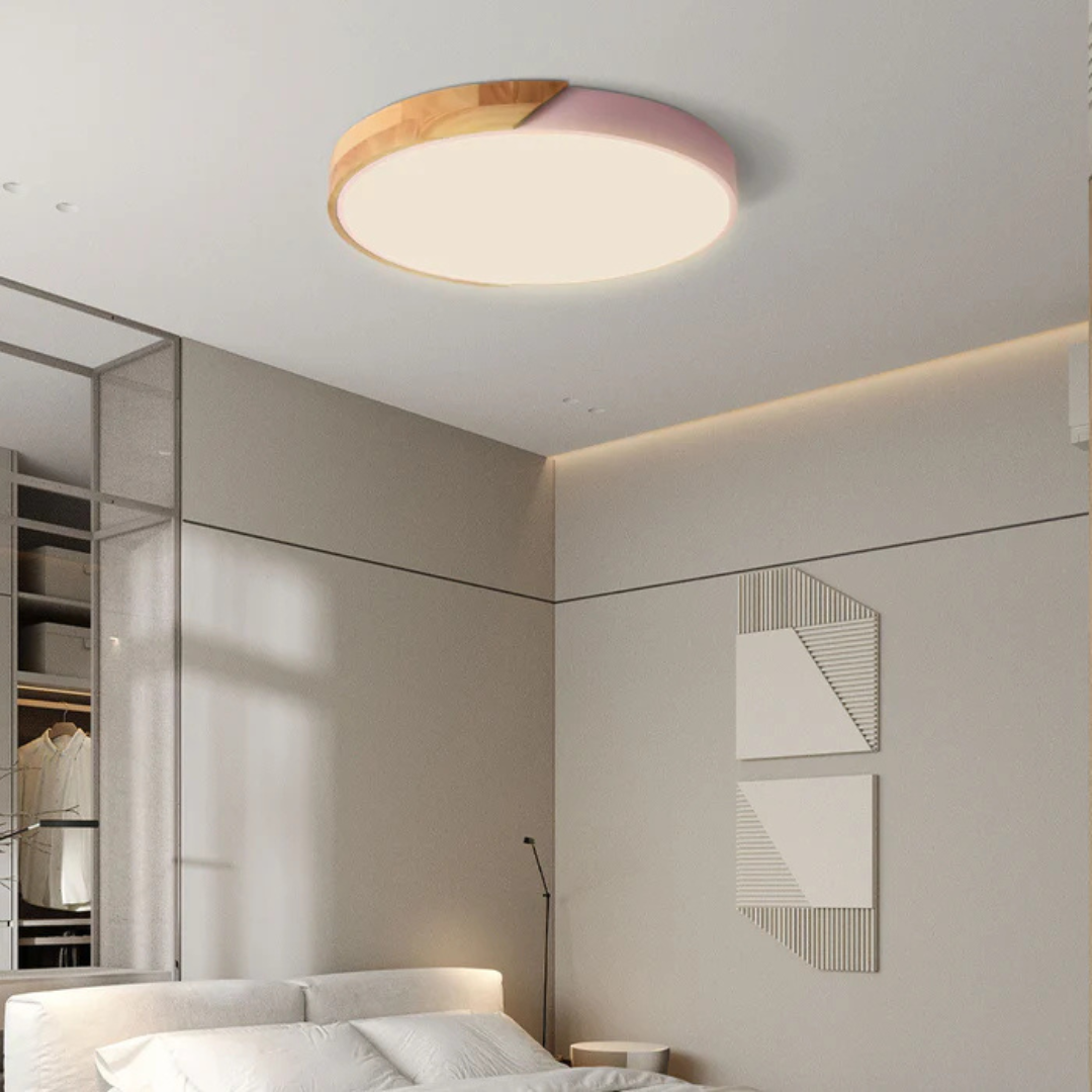 Delos Scandinavische LED Plafondlamp van Hout