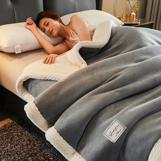 Luxe winter fleece deken