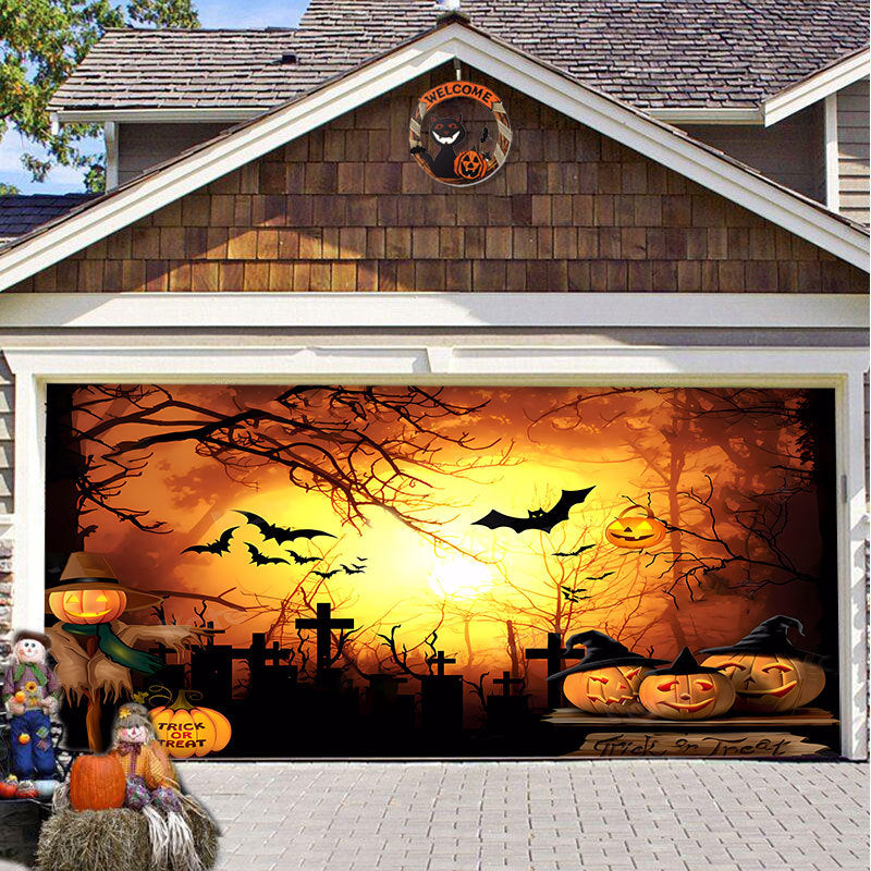 SpookShade Halloween garagedeur decoratie