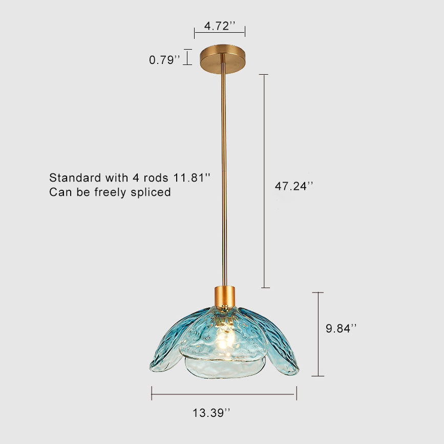 Moderne glazen hanglamp