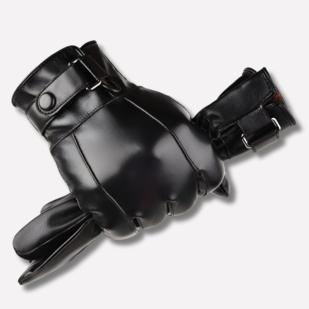 Luxe heren leren winterhandschoenen