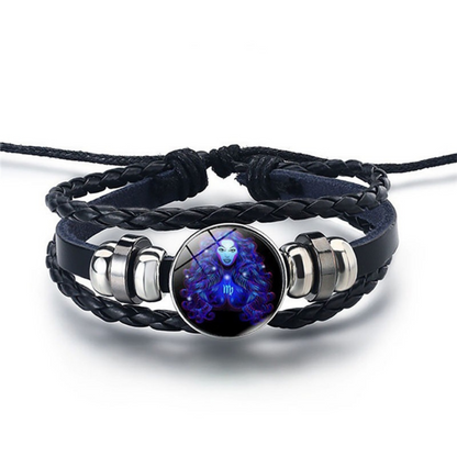 Hemels Harmonie leren sterrenbeeld armband