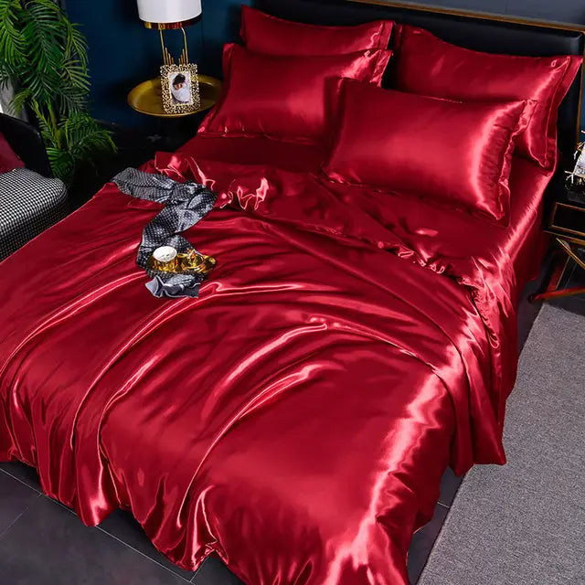 SilkSerenity luxe satijnen dekbedovertrek