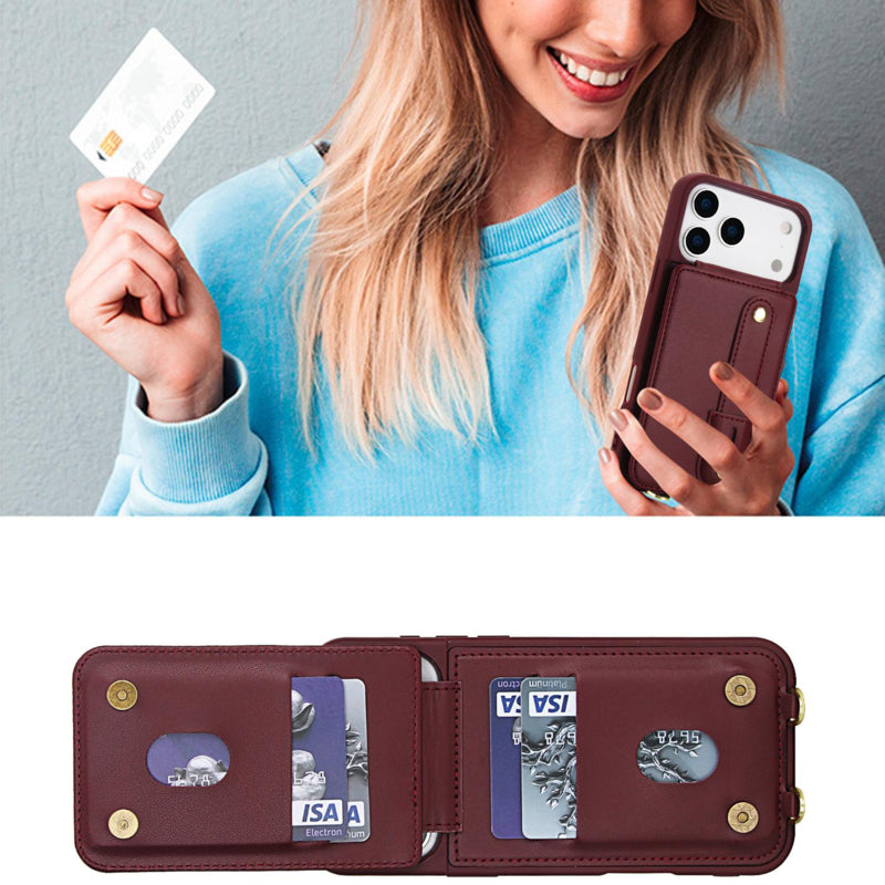 iPhone 17 Pro Hoesje met Pasjeshouder en Draagkoord
